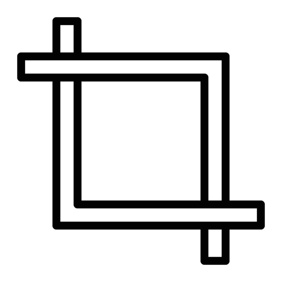 Crop Line Icon Design vector