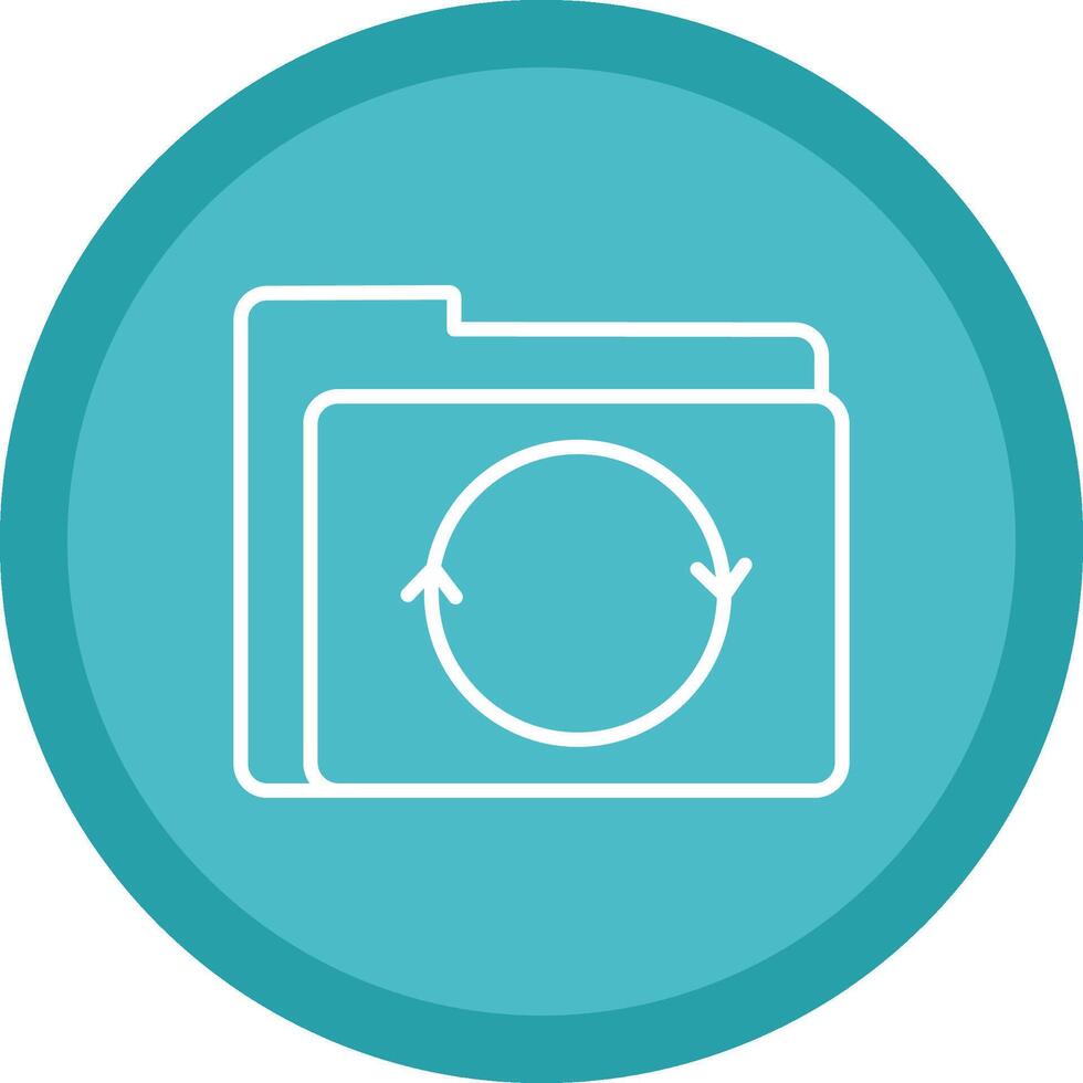 Folder Line Multi Circle Icon vector