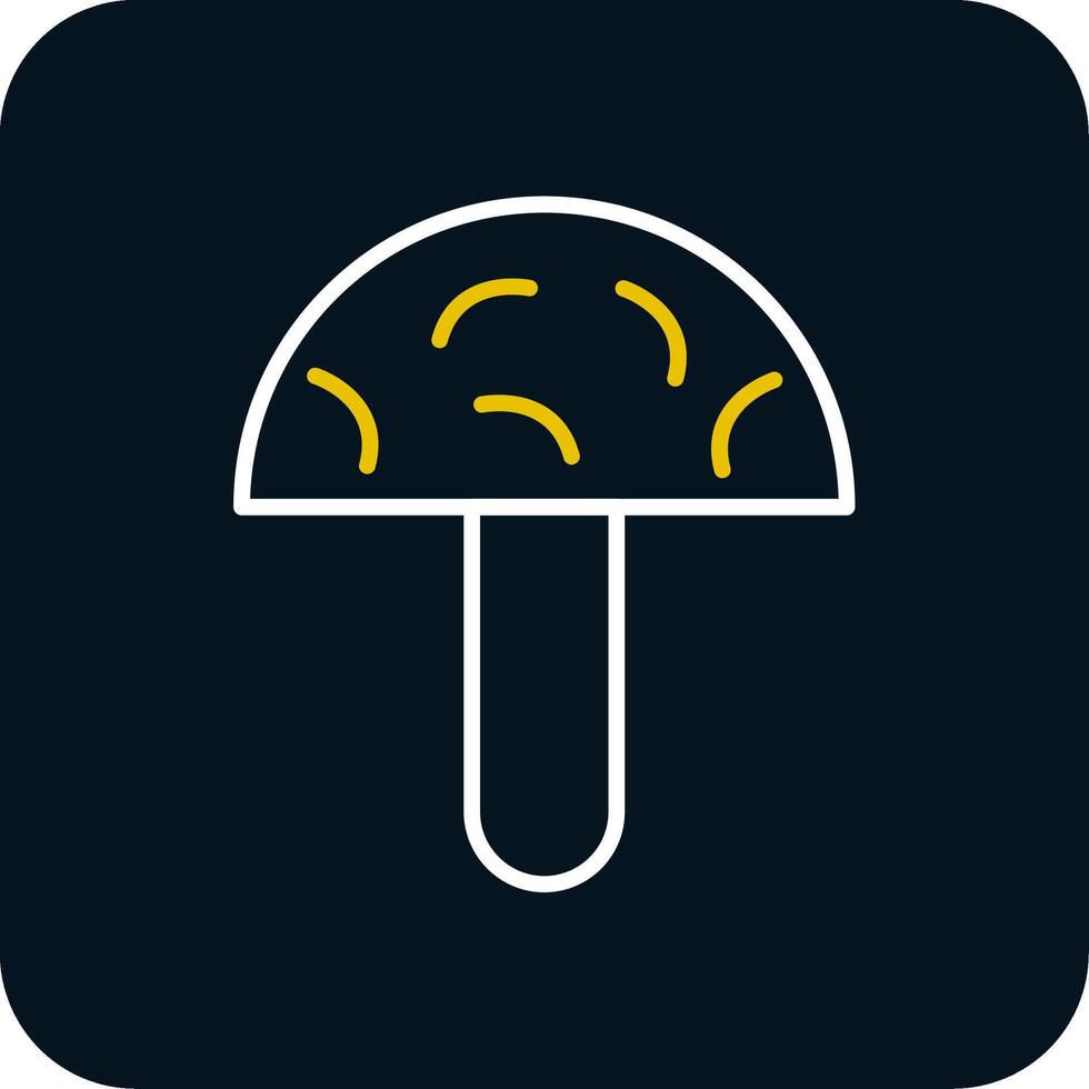 Mushrooms Line Red Circle Icon vector