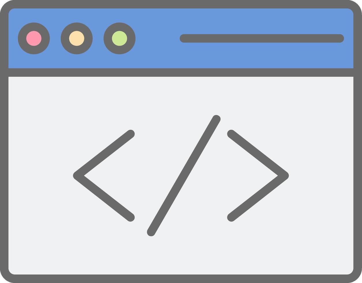 Coding Line Filled Light Icon vector