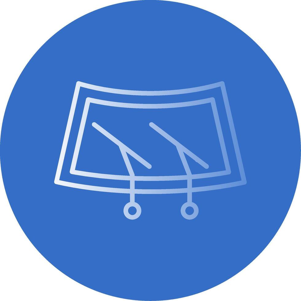 Windscreen Flat Bubble Icon vector