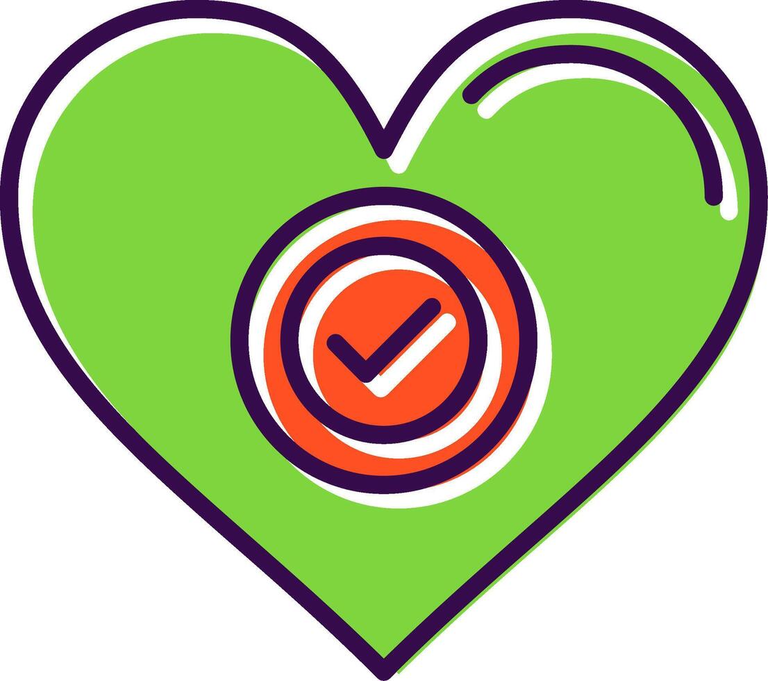 Heart filled Design Icon vector