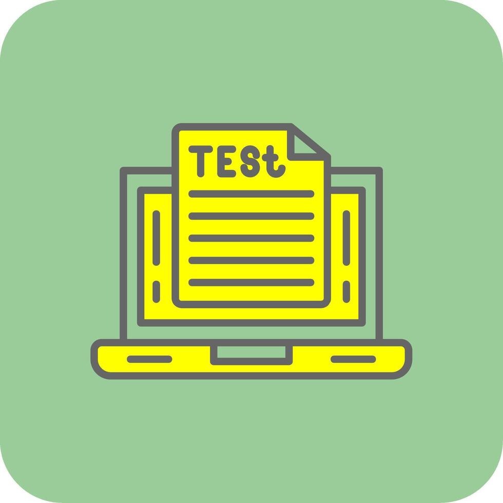 OnFilled Yellow Test Filled Yellow Icon vector