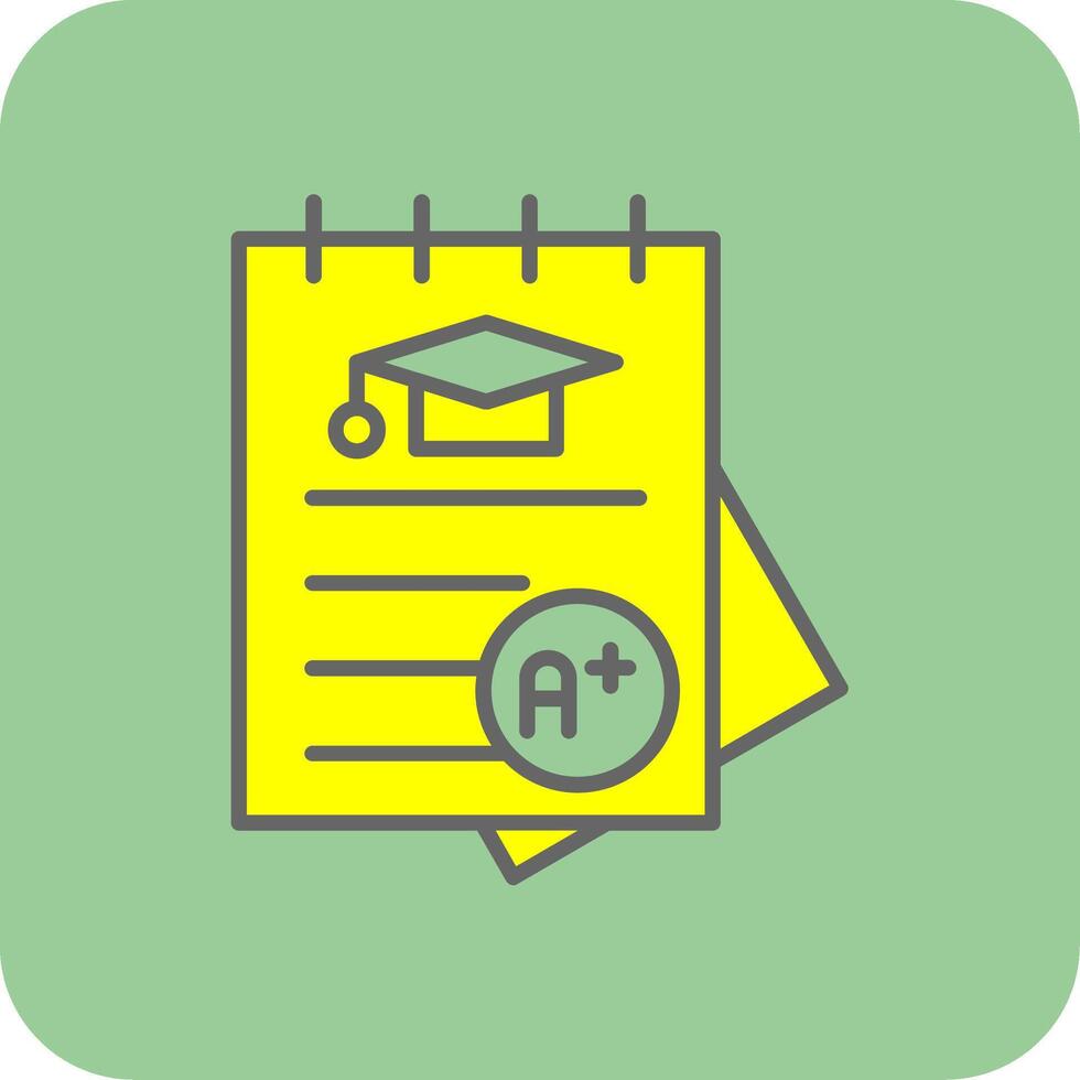 Assignment Filled Yellow Icon vector