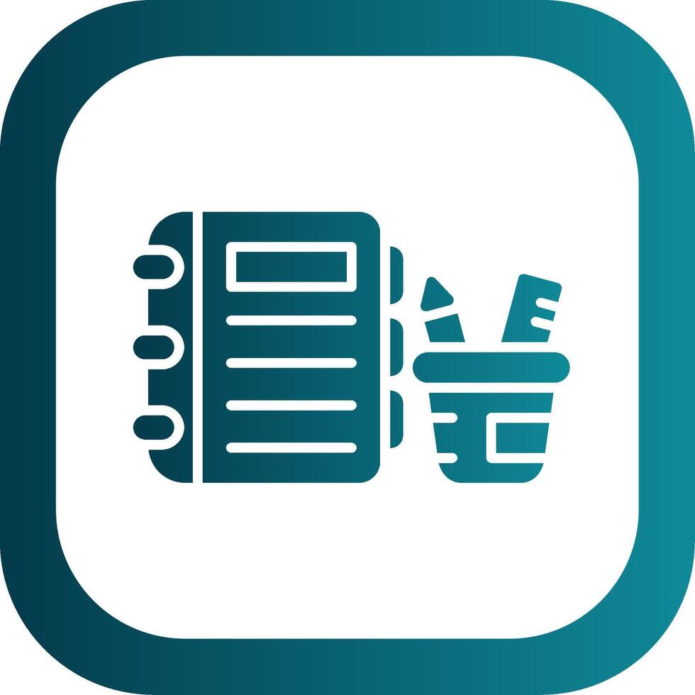 Learning Tools Filled Yellow Icon vector