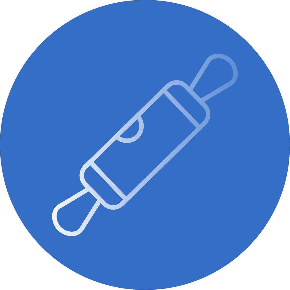 Rolling Pin Flat Bubble Icon vector