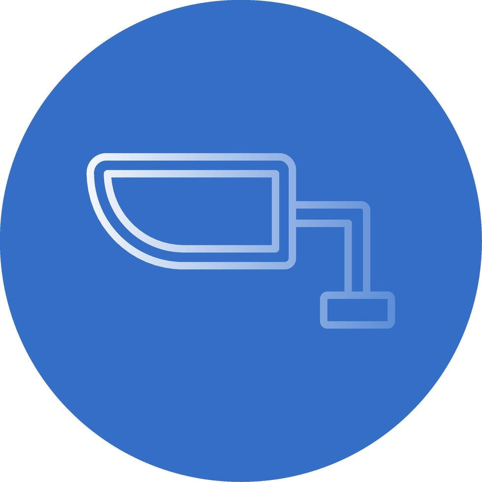 Side Mirror Flat Bubble Icon vector