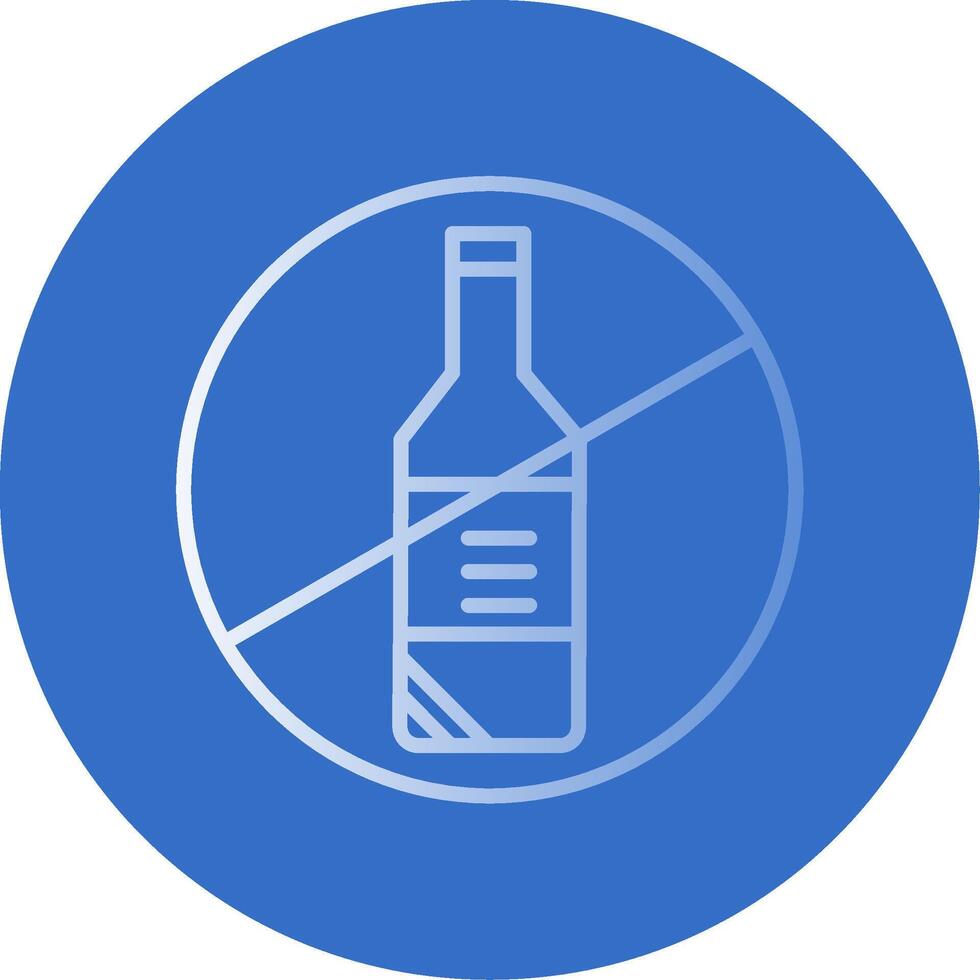 No alcohol plano burbuja icono vector