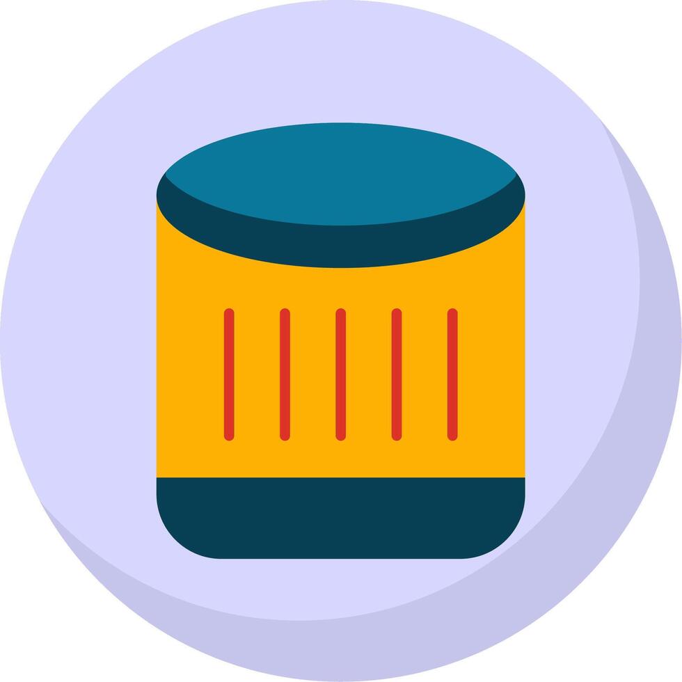 Oil Filter Flat Bubble Icon vector