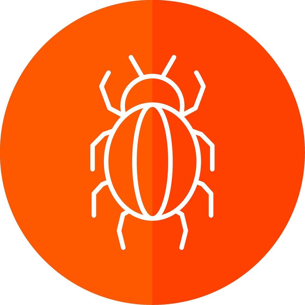 Spider Line Red Circle Icon vector