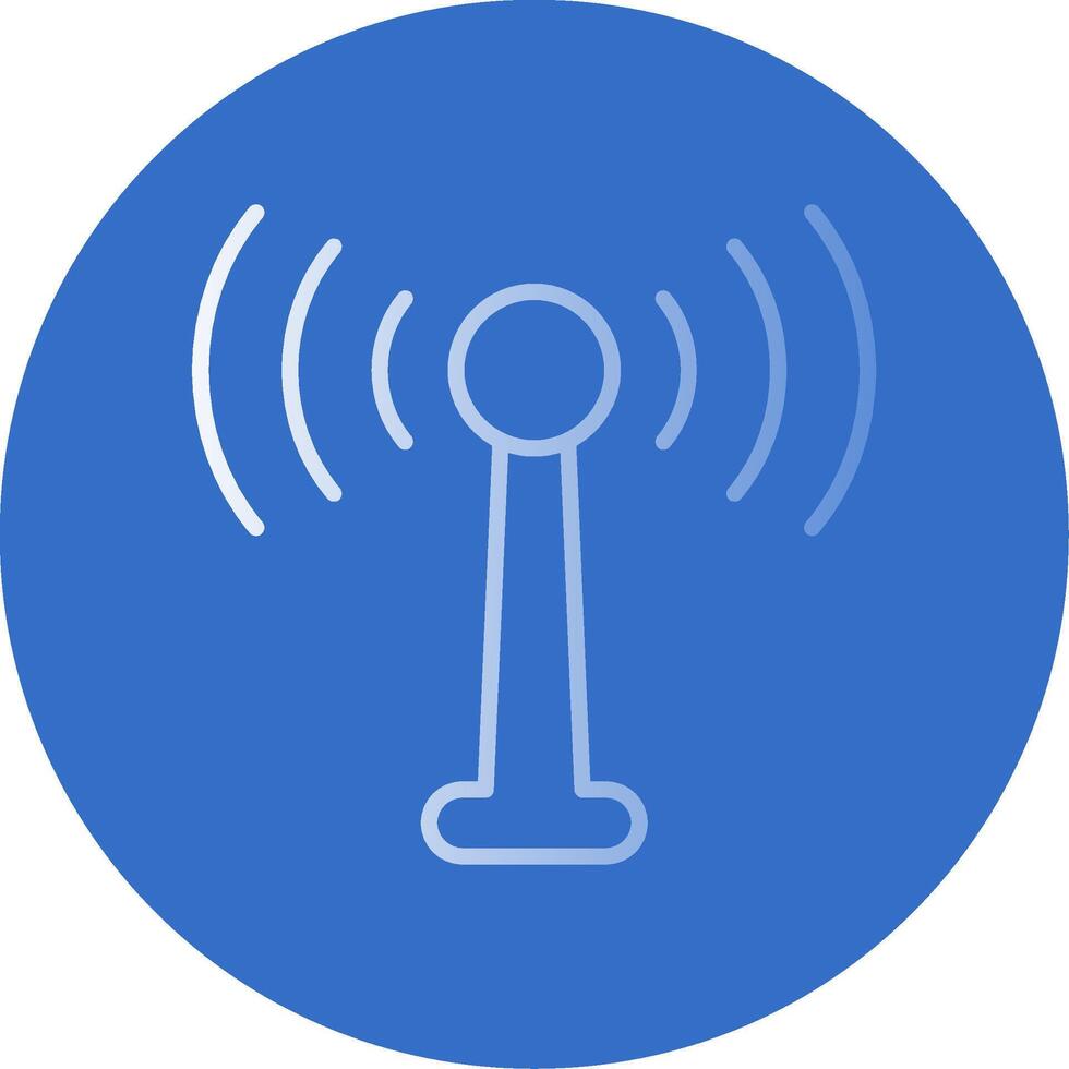 Antenna Flat Bubble Icon vector