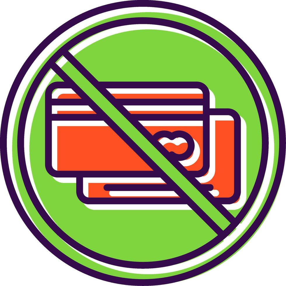 Prohibited Sign filled Design Icon vector