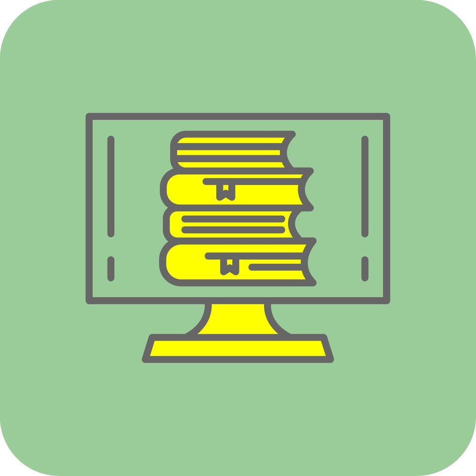 OnFilled Yellow Library Filled Yellow Icon vector