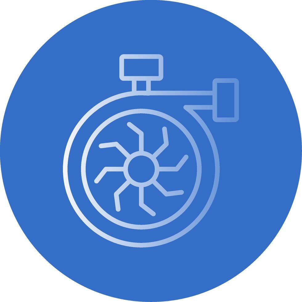 Turbo Engine Flat Bubble Icon vector