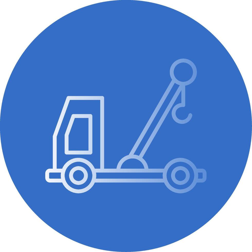 Lift Truck Flat Bubble Icon vector