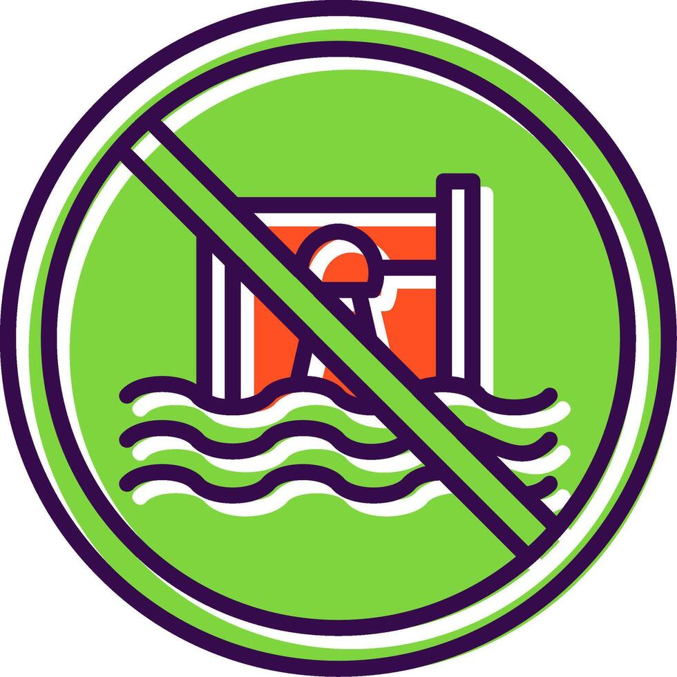 Prohibited Sign filled Design Icon vector