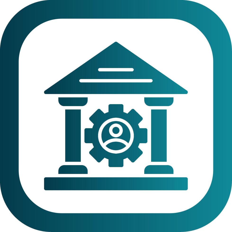 Saw Machine Glyph Gradient Corner Icon vector