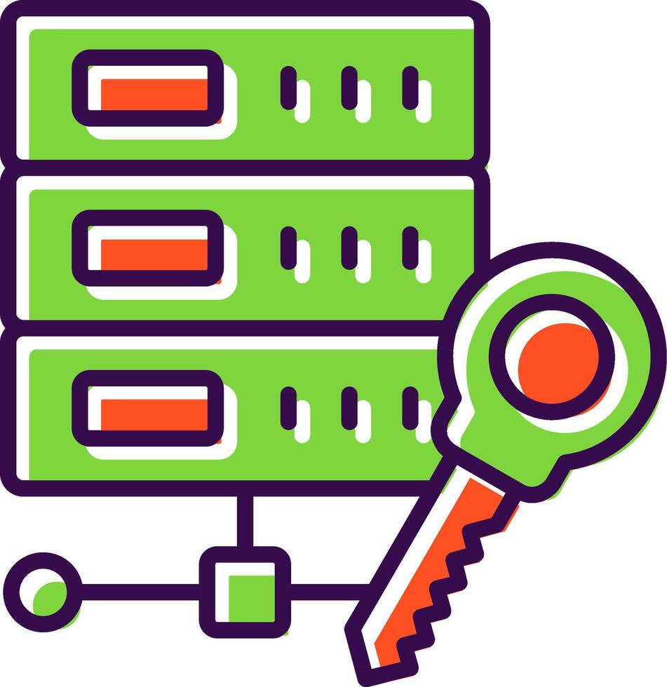 Server filled Design Icon vector