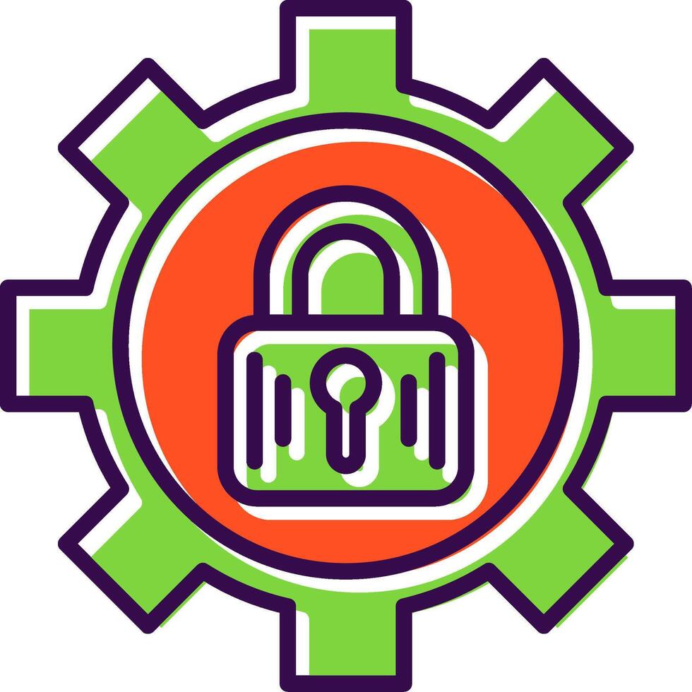 Gear filled Design Icon vector