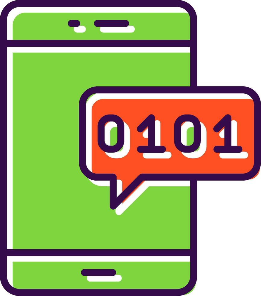 Mobile filled Design Icon vector