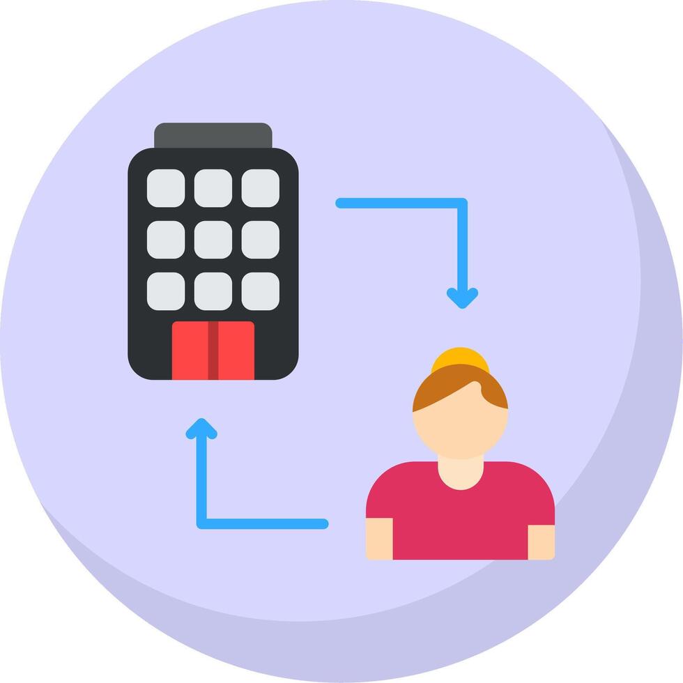 B2c Flat Bubble Icon vector