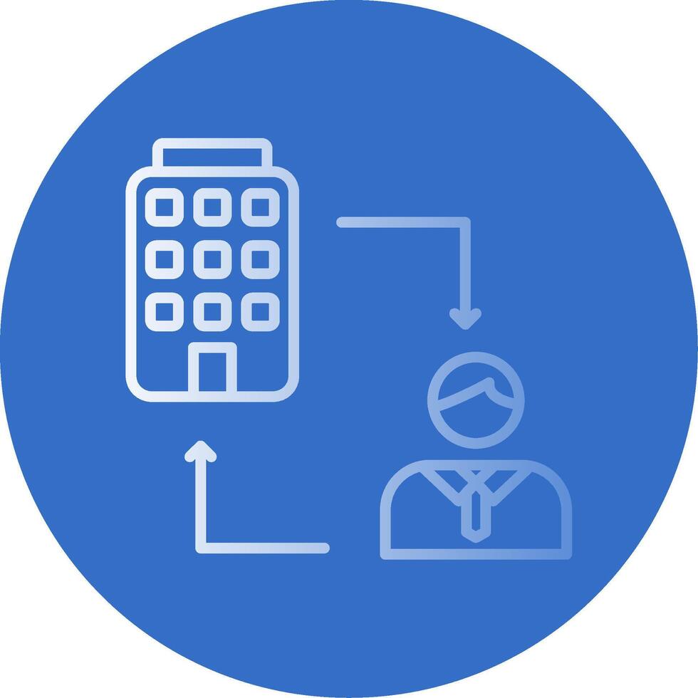 B2c Flat Bubble Icon vector