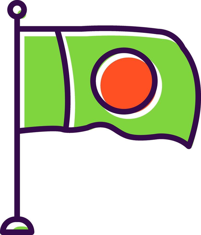 Flag filled Design Icon vector
