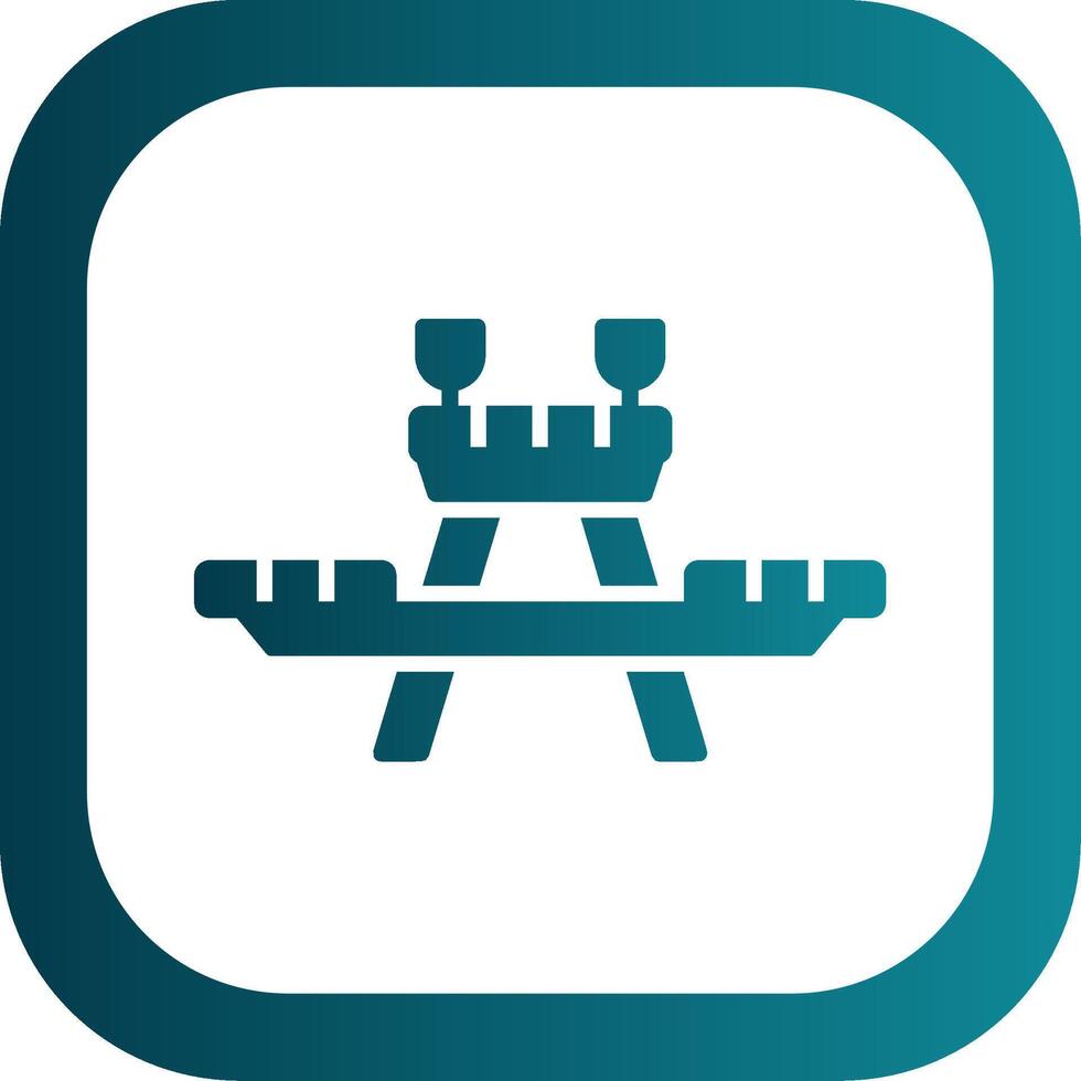 Picnic Table Filled Yellow Icon vector