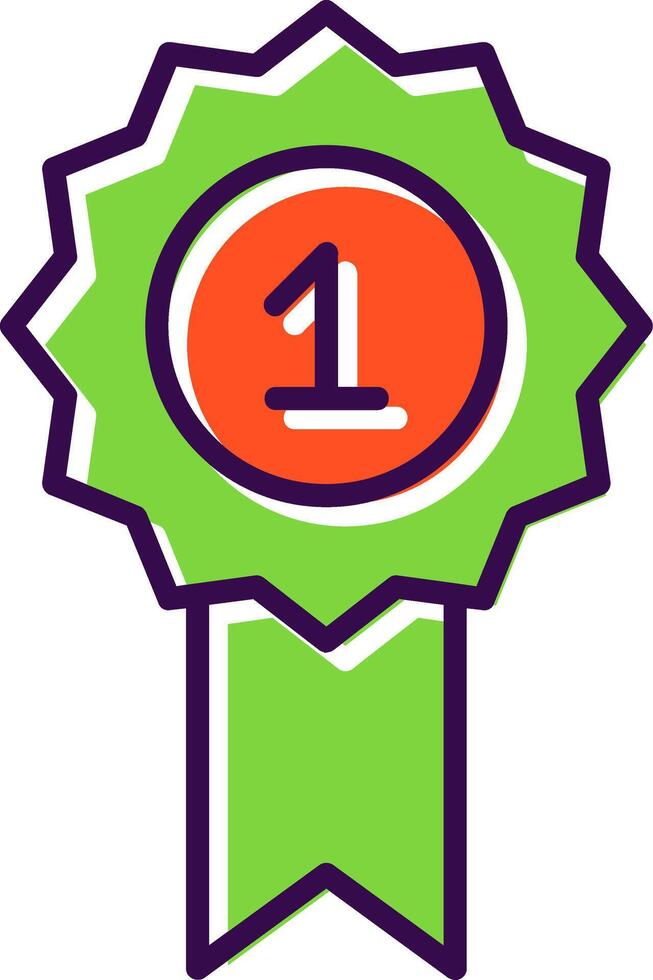 Number filled Design Icon vector