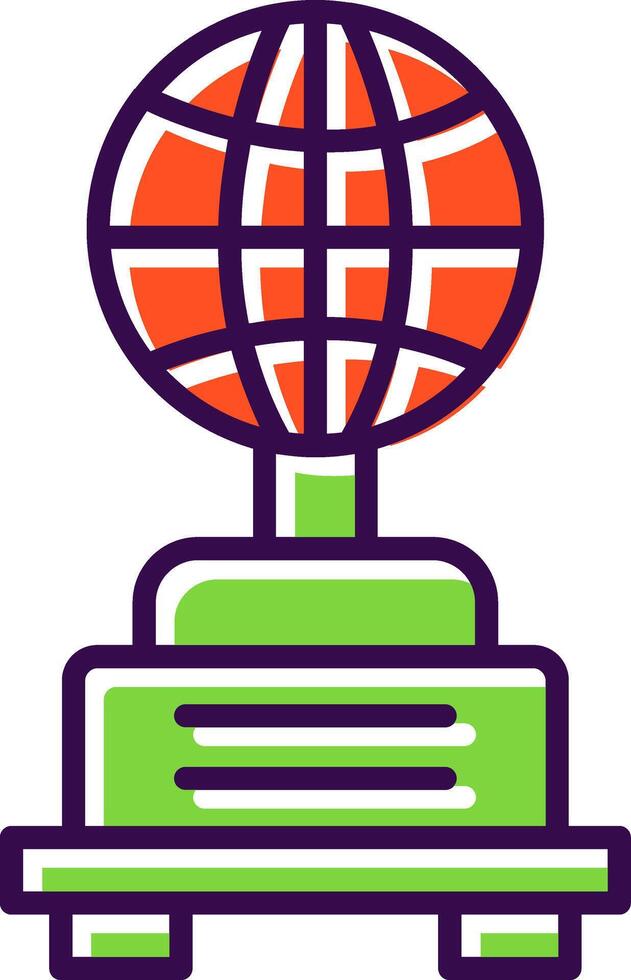 Globe filled Design Icon vector