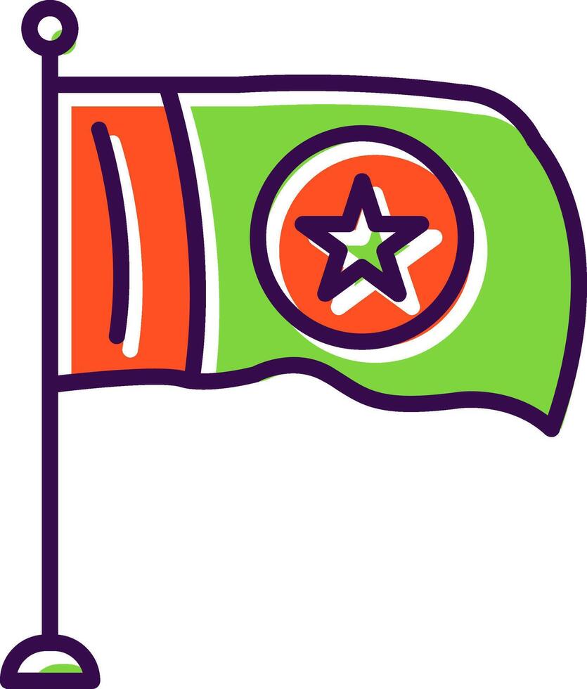 Flag filled Design Icon vector