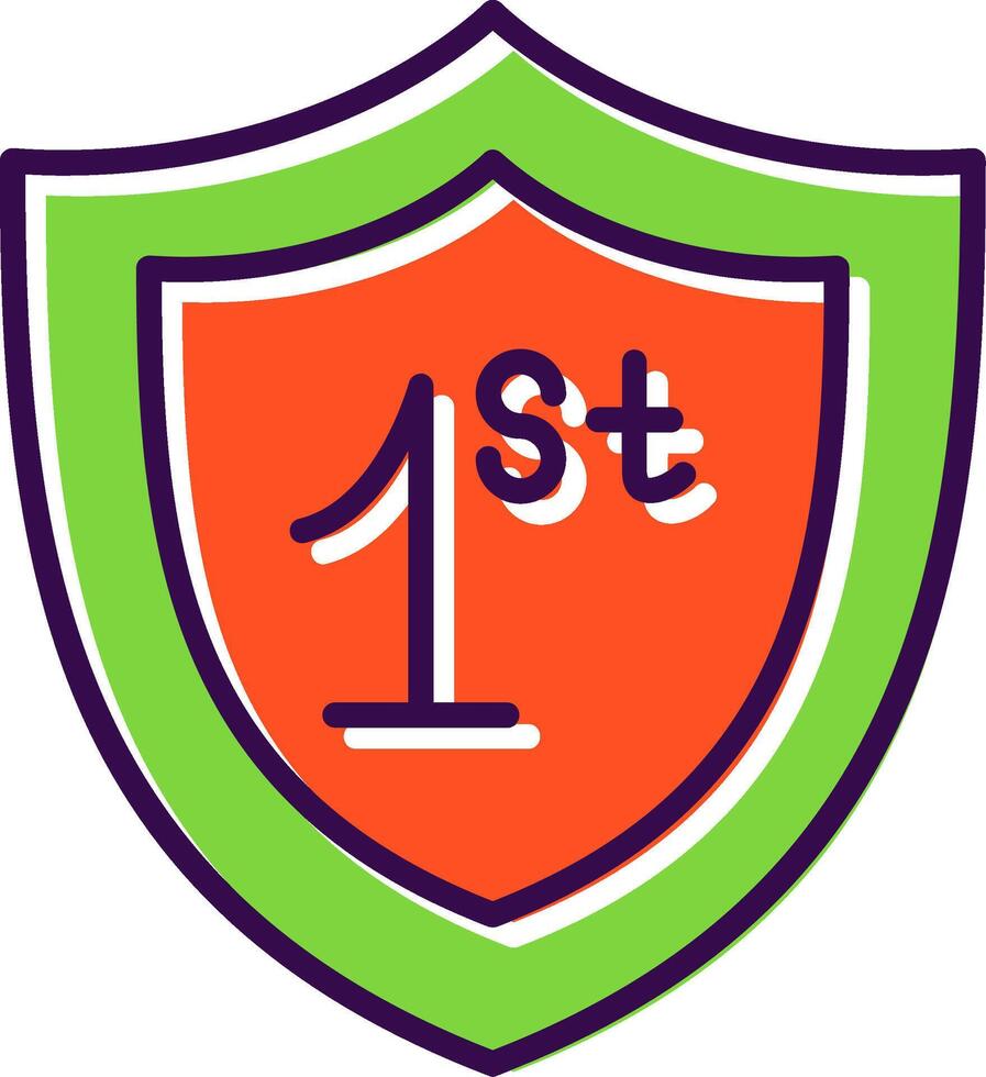 Shield filled Design Icon vector