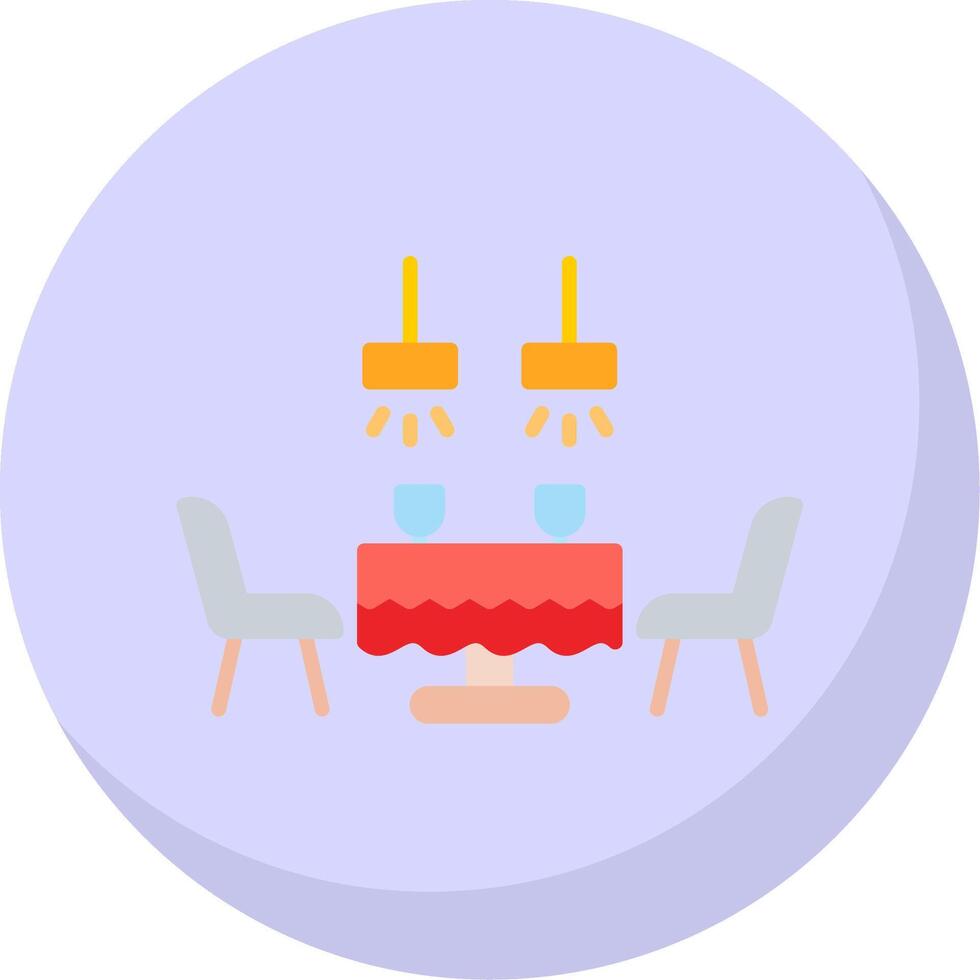 comida mesa plano burbuja icono vector