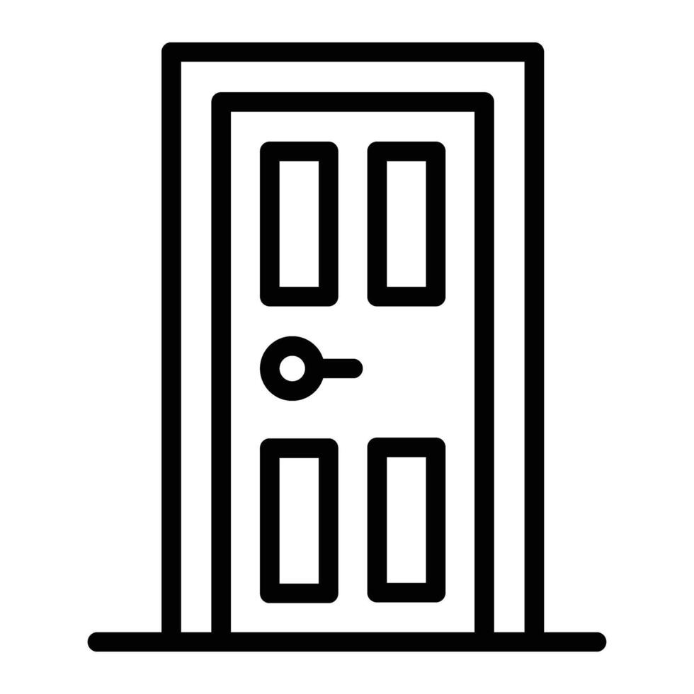 Door Line Icon Design vector
