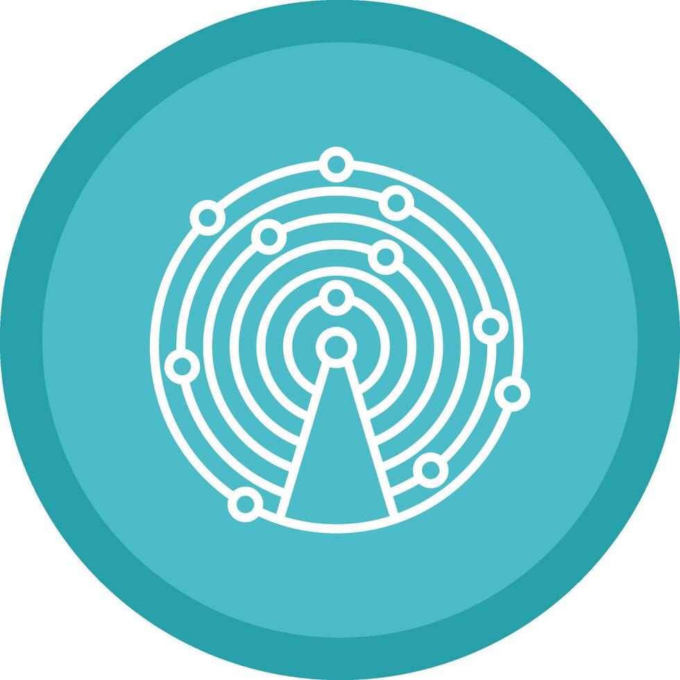 Sonar Line Multi Circle Icon vector