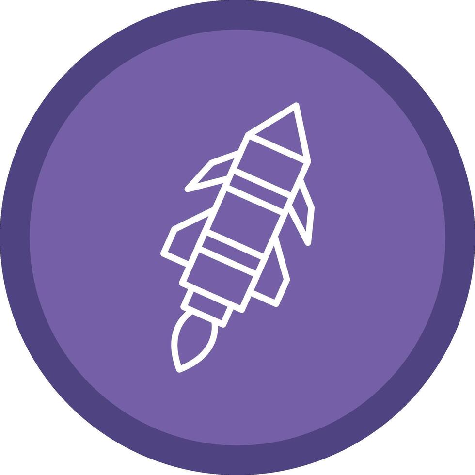 Missile Line Multi Circle Icon vector