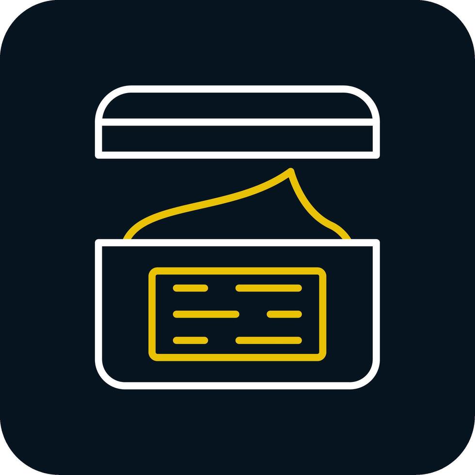 Body Cream Line Red Circle Icon vector