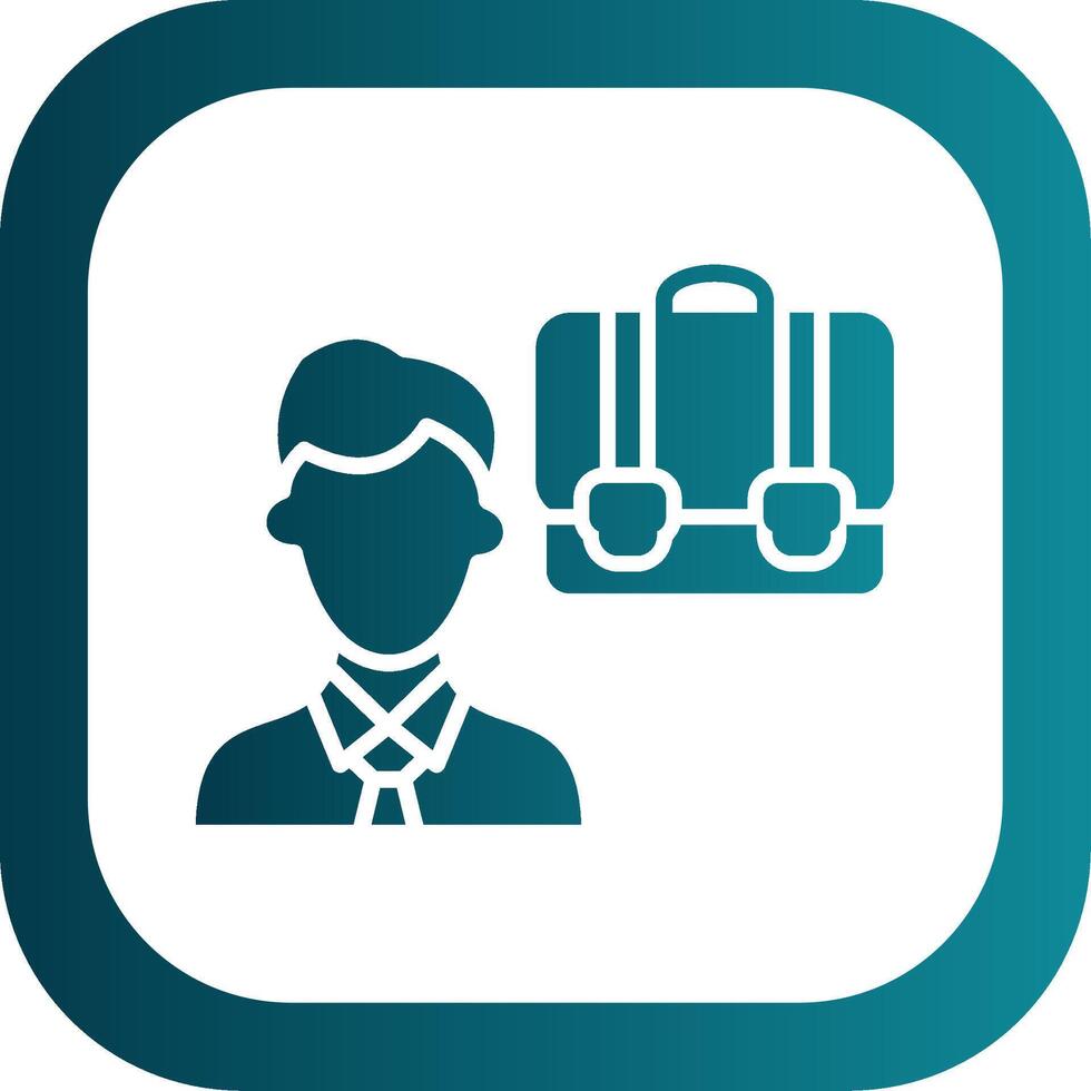 Engineering Team Glyph Gradient Corner Icon vector