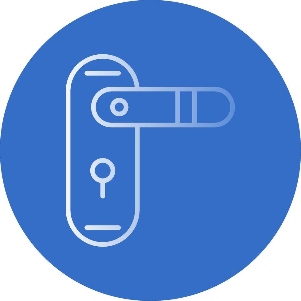 Door Lock Flat Bubble Icon vector