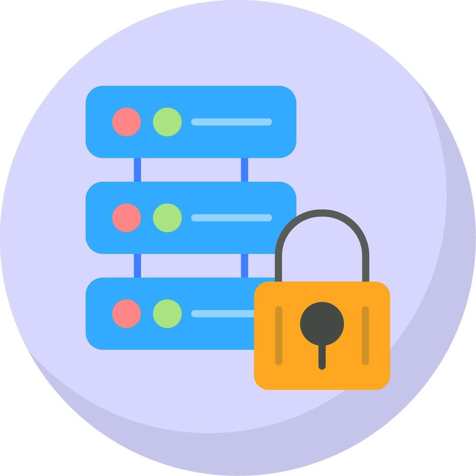 Secure Data Flat Bubble Icon vector