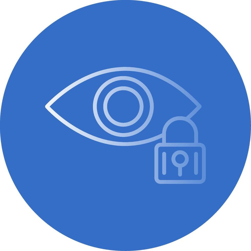 Retinal Scan Flat Bubble Icon vector