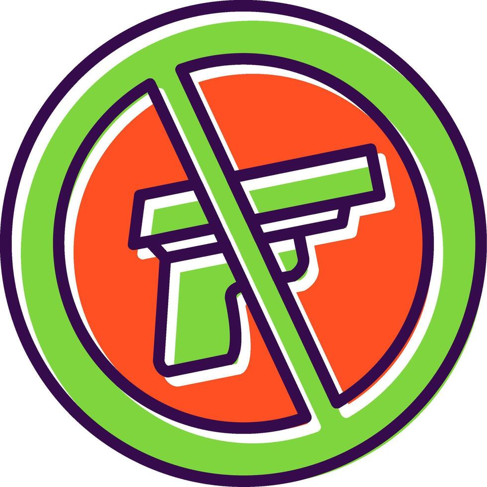 No Gun filled Design Icon vector