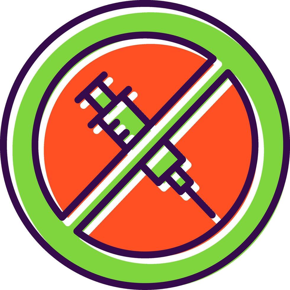 No Needle filled Design Icon vector