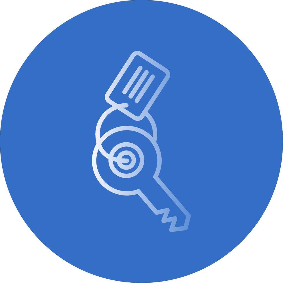 Keychain Flat Bubble Icon vector