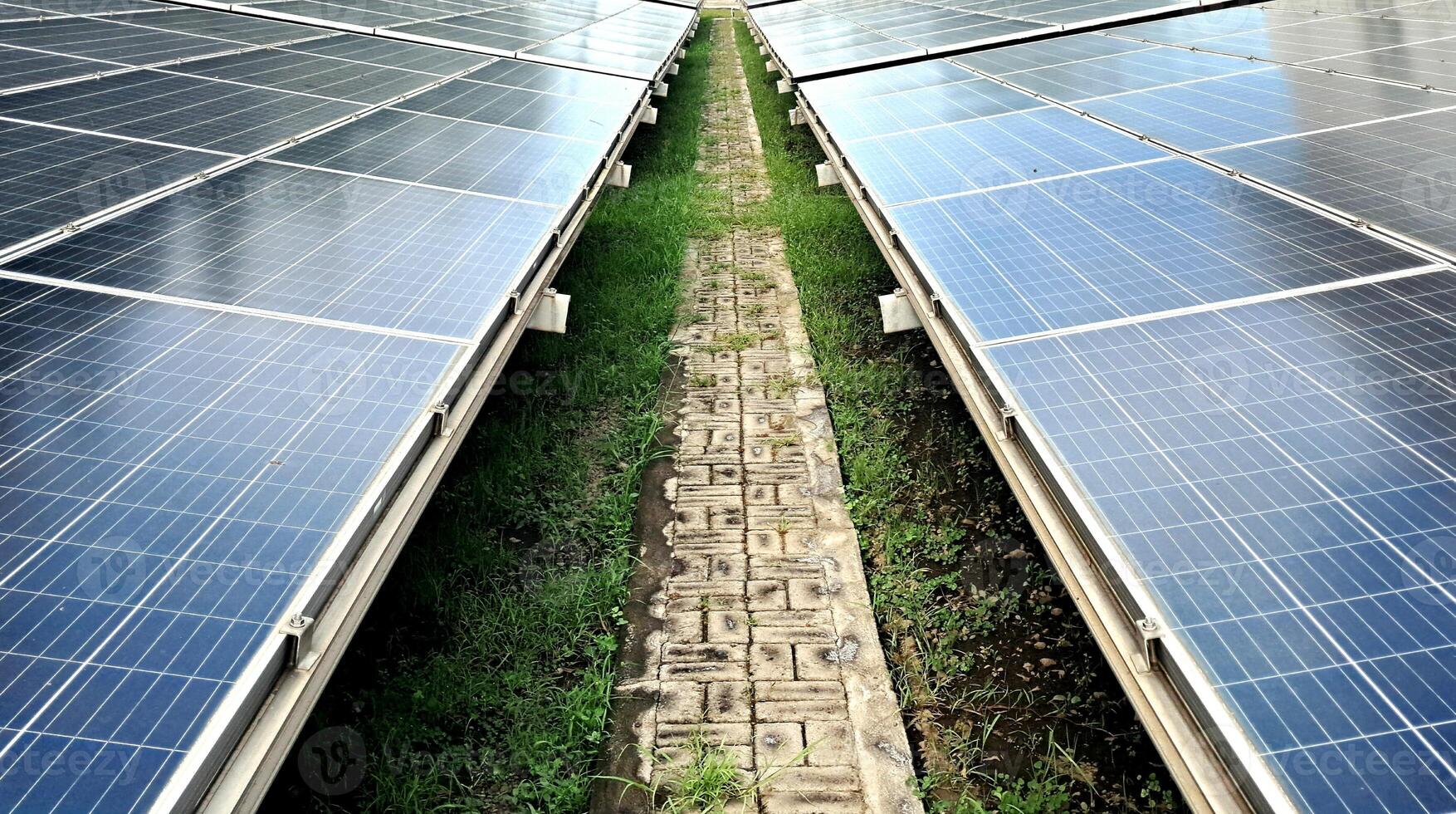 Display of solar panels in the afternoon towards Indonesia GO Green photo