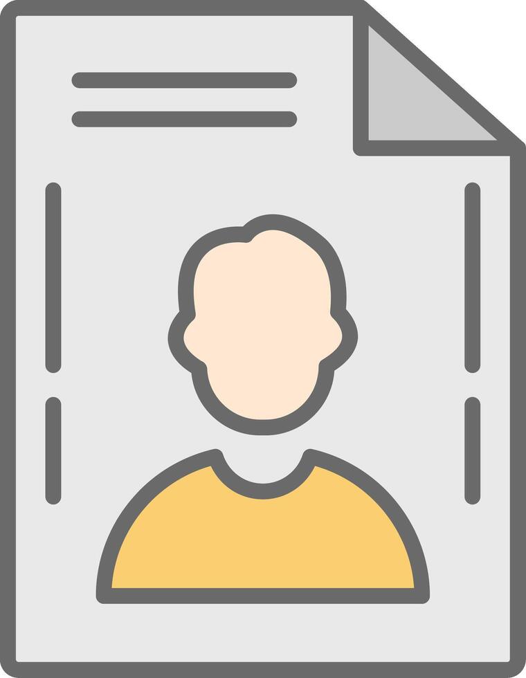 File Line Filled Light Icon vector
