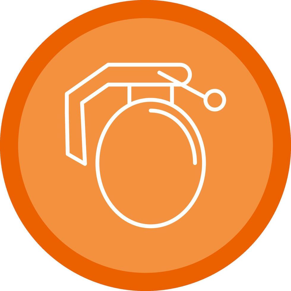 Grenade Line Multi Circle Icon vector