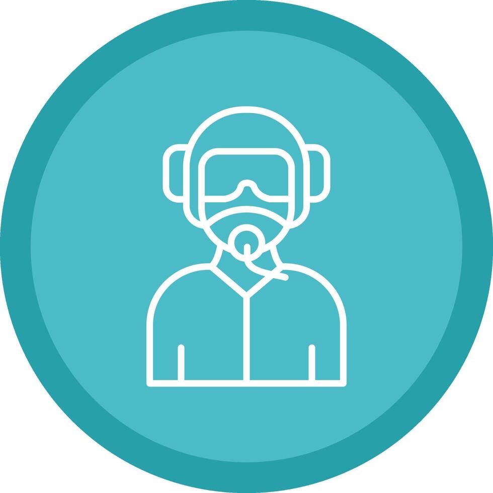 Pilot Line Multi Circle Icon vector