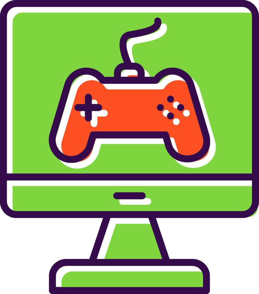 Game filled Design Icon vector