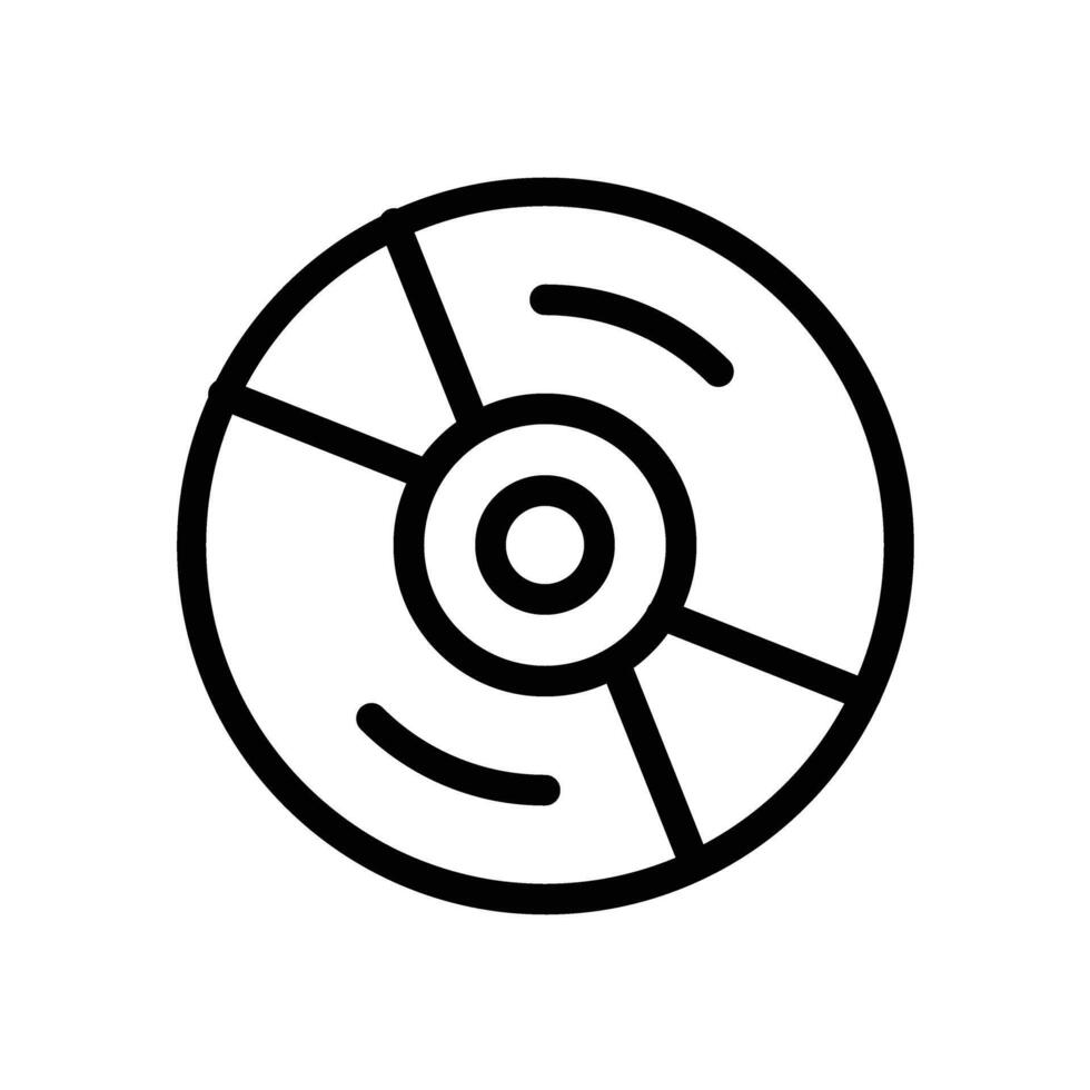 Compact Disk Line Icon Design vector